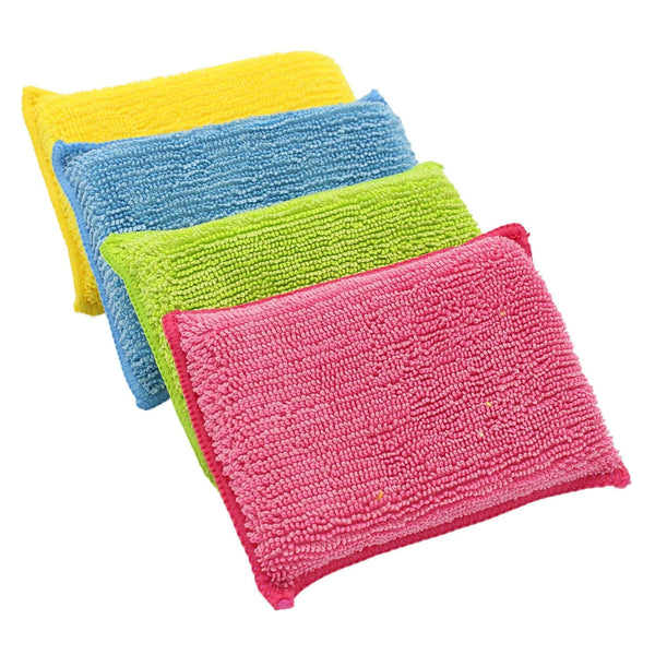 Microfiber Cleaning Sponge Dual-Sided Green Single product-0